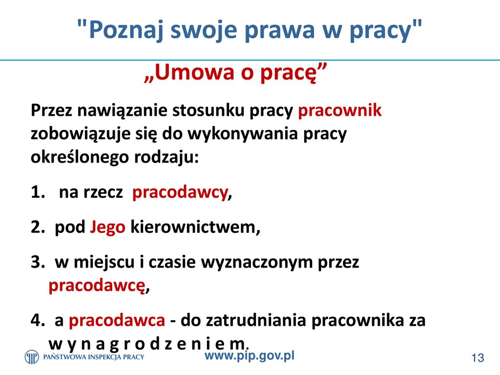 Kultura Bezpiecze Stwa Poznaj Swoje Prawa W Pracy Ppt Pobierz